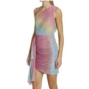 PatBO Pastel One-Shoulder Midi Dress